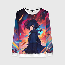 Женский свитшот Аниме девушка и ветер