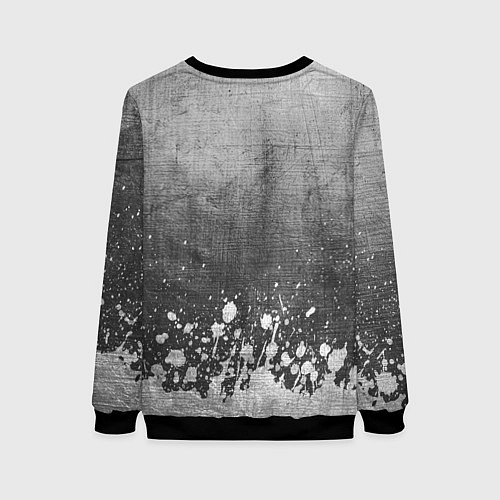 Женский свитшот Fiat - grey gradient посередине / 3D-Черный – фото 2