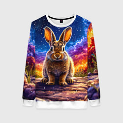 Женский свитшот Зачик и космическое небо