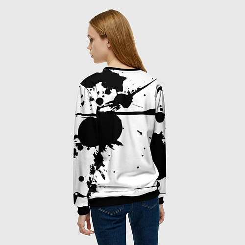 Женский свитшот Art blots - vanguard / 3D-Черный – фото 4