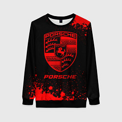 Женский свитшот Porsche - red gradient