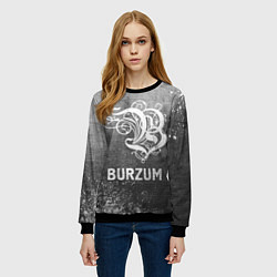 Свитшот женский Burzum - grey gradient, цвет: 3D-черный — фото 2