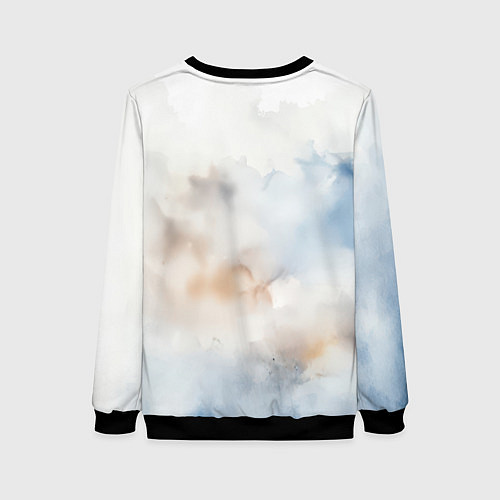 Женский свитшот Русский солдат и синий герб РФ / 3D-Черный – фото 2