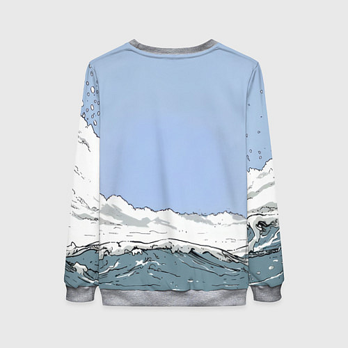 Женский свитшот Русский не сдаются - мощный медведь / 3D-Меланж – фото 2