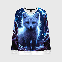 Женский свитшот Песец в разрядах молний