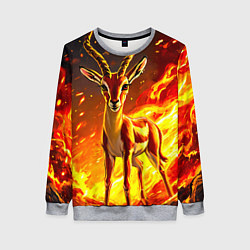 Женский свитшот Газель в огне