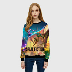 Свитшот женский Главные герои Split fiction, цвет: 3D-черный — фото 2