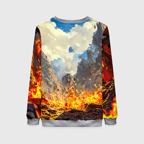 Женский свитшот Козел в огне / 3D-Меланж – фото 2