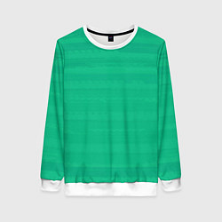 Женский свитшот Изумрудный зелёный однотонный с полосами