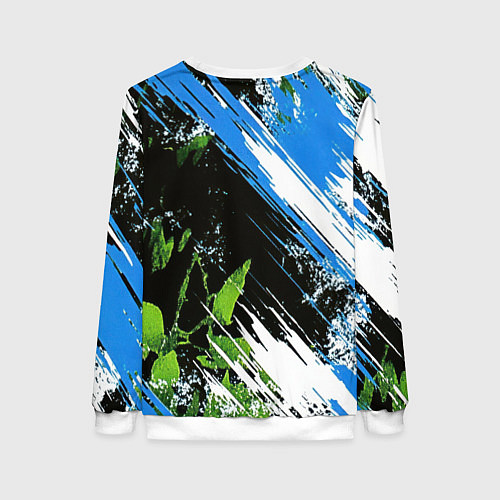 Женский свитшот Герб России на камуфляже / 3D-Белый – фото 2