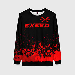 Женский свитшот Exeed - red gradient посередине