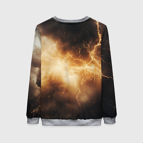 Женский свитшот Kingdom Come Deliverance 2 желтые молнии / 3D-Меланж – фото 2