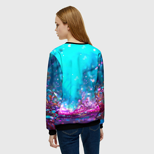 Женский свитшот Белый буйвол / 3D-Черный – фото 4