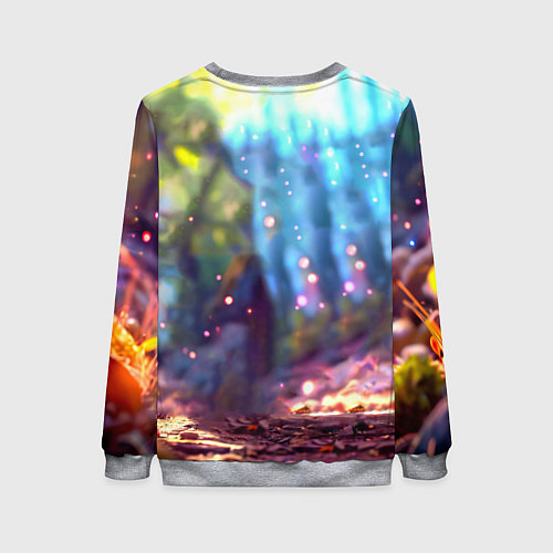 Женский свитшот Опоссум в лесу / 3D-Меланж – фото 2