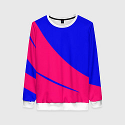 Женский свитшот Сочный синий с розовым двуцветный