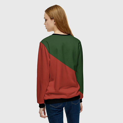 Женский свитшот Мотострелковые войска: герб со щитом / 3D-Черный – фото 4