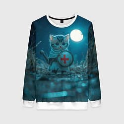 Женский свитшот Котенок выходит на тропу войны