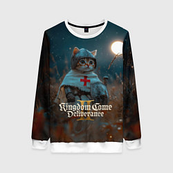 Женский свитшот Kingdom Come Deliverance 2 рыцарь котенок