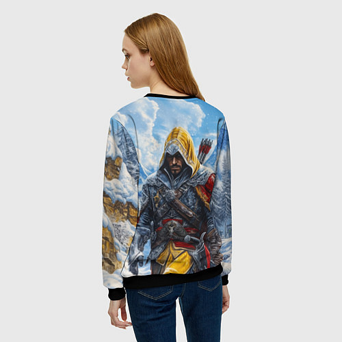 Женский свитшот Assassins Creed охотник / 3D-Черный – фото 4