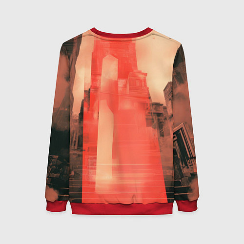 Женский свитшот Assassins Creed black ninja / 3D-Красный – фото 2