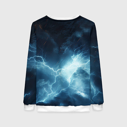 Женский свитшот Kingdom Come Deliverance 2 logo sky / 3D-Белый – фото 2