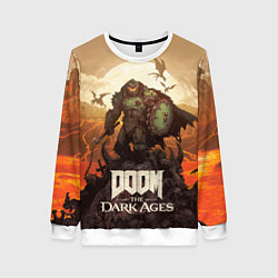 Свитшот женский Палач рока Doom the dark ages, цвет: 3D-белый