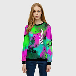 Свитшот женский Color impression - abstraction, цвет: 3D-черный — фото 2