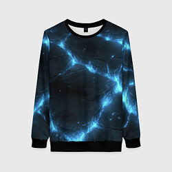 Женский свитшот Синий свет из черной плиты