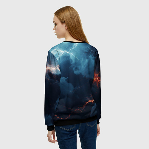 Женский свитшот Stronghold сrusader крестоносец бури / 3D-Черный – фото 4