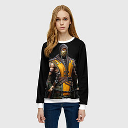 Свитшот женский Mortal kombat - Scorpion, цвет: 3D-белый — фото 2