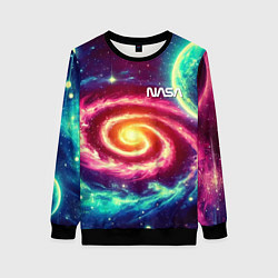 Женский свитшот Spiral galaxy - neon glow