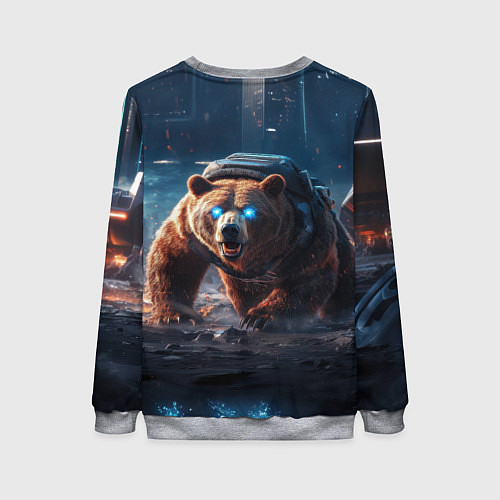 Женский свитшот Русский медведь-победитель / 3D-Меланж – фото 2