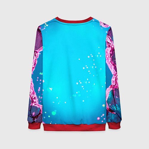 Женский свитшот Страусиная голова / 3D-Красный – фото 2