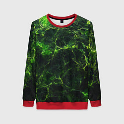 Женский свитшот Зеленая ядовитая текстура