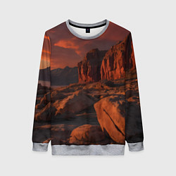 Свитшот женский Ночной каньон, цвет: 3D-меланж