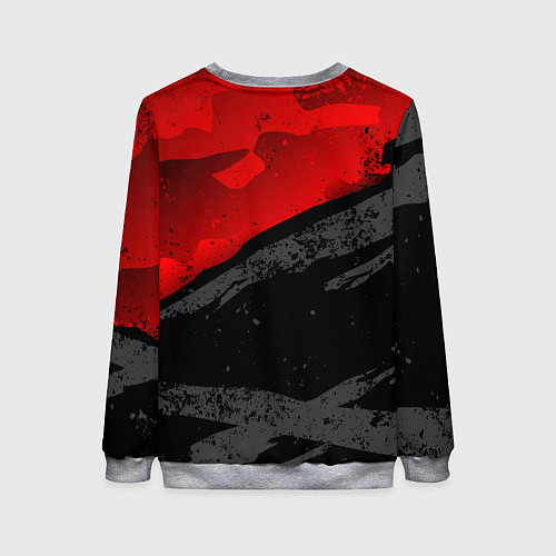 Женский свитшот Doom - neon red / 3D-Меланж – фото 2