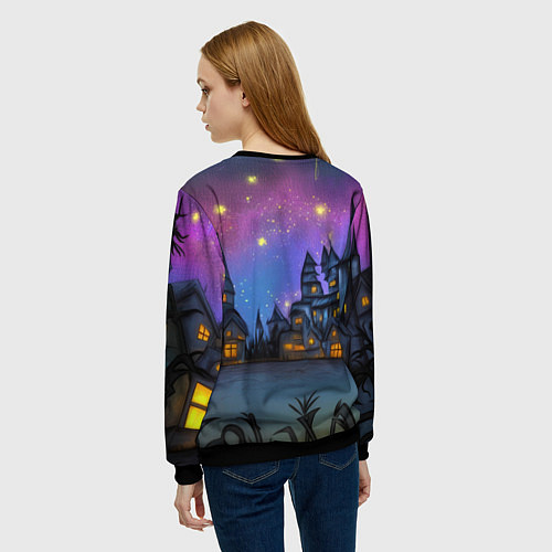 Женский свитшот Гарри Поттер мультяшный / 3D-Черный – фото 4
