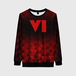 Женский свитшот GTA 6 red poly