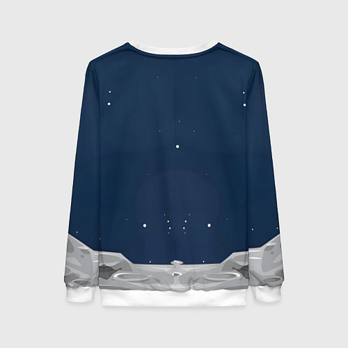 Женский свитшот Капибара космонавт в космосе / 3D-Белый – фото 2