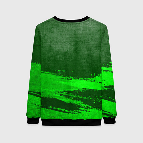 Женский свитшот AC Milan - green gradient посередине / 3D-Черный – фото 2