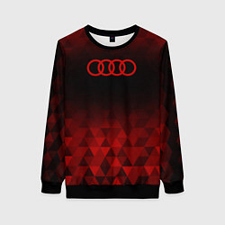 Свитшот женский Audi red poly, цвет: 3D-черный