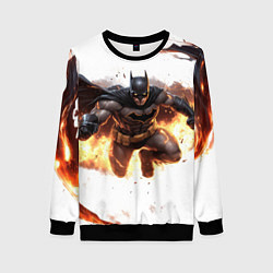 Женский свитшот Бэтмен летит от взрыва