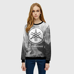 Свитшот женский Yamaha - grey gradient, цвет: 3D-черный — фото 2