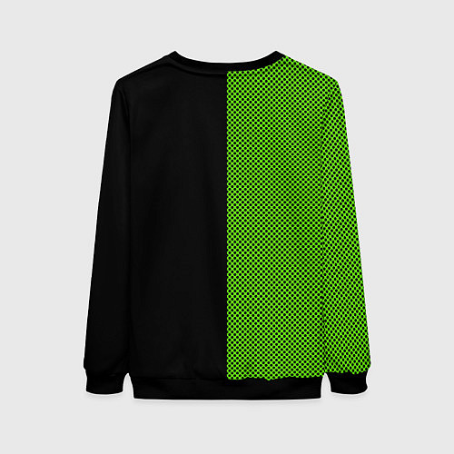 Женский свитшот Sport чёрно-зелёный пополам / 3D-Черный – фото 2
