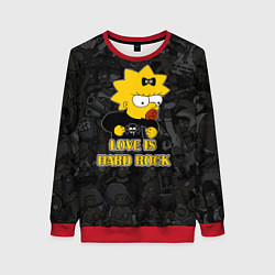 Женский свитшот Мэгги Симпсон love is Hard rock