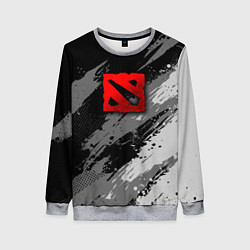 Свитшот женский Dota 2 - монохромный серый, цвет: 3D-меланж