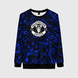 Свитшот женский Manchester United blue energy, цвет: 3D-черный