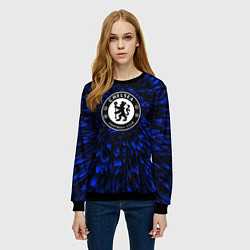 Свитшот женский Chelsea blue energy, цвет: 3D-черный — фото 2