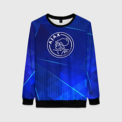 Свитшот женский Ajax blue poly, цвет: 3D-черный