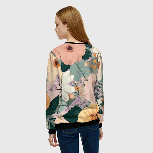 Женский свитшот Инструкция по обращению с женой / 3D-Черный – фото 4